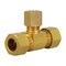 Everflow 3/8" x 3/8" x 1/4" O.D. COMP Tee Pipe Fitting; Lead Free Brass C64R-383814-NL - alternate 1